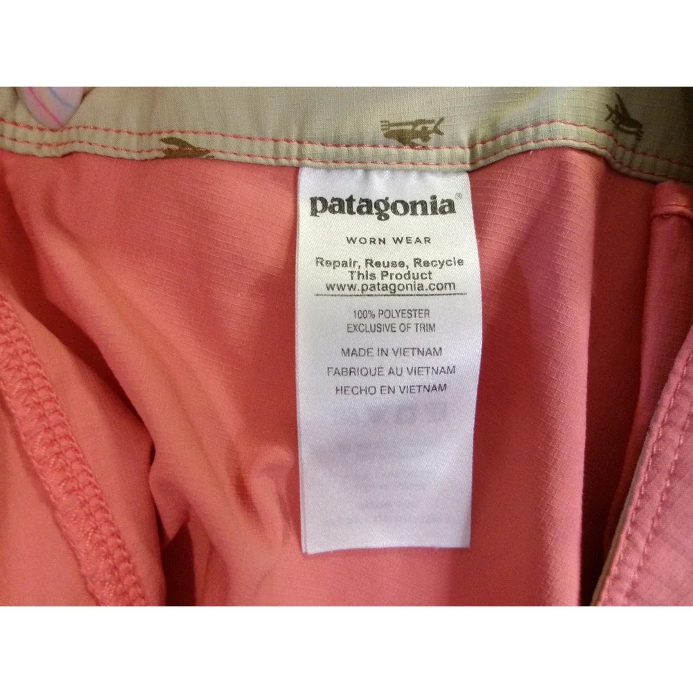 Patagonia Board Shorts Mens 32 Orange Coral Wavefarer Swim Trunks Surf